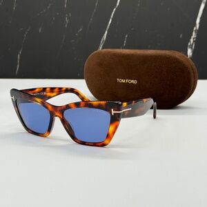 NEW TOM FORD TF871 55V WOMEN CAT EYE SUNGLASSES TOM FORD WYATT FT0871/S 55V